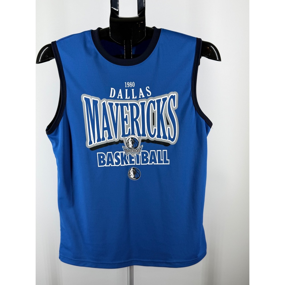 NBA Dallas Mavericks Kids XL 18-20 Basketball Tank Top Blue Sleeveless‎ Shirt